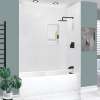 UATLN603222-R-MB Unity AFR 60-in x 32-in x 22-in Alcove Acrylic Bathtub Kit With Right Hand Drain, White/Matte Black