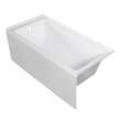 UATTR603222-L Ursula AFR 60-in x 32-in x 22-in Alcove Acrylic Bathtub With Left Hand Drain, White (Glossy) 
