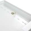 Linear 48-in x 32-in Rectangular Alcove Shower Base with Left Hand Drain - In Multiple Colors