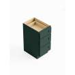 24-in x 21-in x 35-in Ready To Assemble Shaker Vanity Three Drawer Base Cabinet, Green