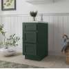 24-in x 21-in x 35-in Ready To Assemble Shaker Vanity Three Drawer Base Cabinet, Green