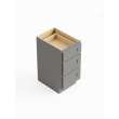 24-in x 21-in x 35-in Ready To Assemble Shaker Vanity Three Drawer Base Cabinet, Light Grey