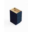 24-in x 21-in x 35-in Ready To Assemble Shaker Vanity Three Drawer Base Cabinet, Navy Blue