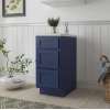 24-in x 21-in x 35-in Ready To Assemble Shaker Vanity Three Drawer Base Cabinet, Navy Blue