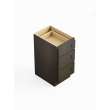 24-in x 21-in x 35-in Ready To Assemble Shaker Vanity Three Drawer Base Cabinet, Smokey Grey