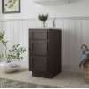 24-in x 21-in x 35-in Ready To Assemble Shaker Vanity Three Drawer Base Cabinet, Smokey Grey