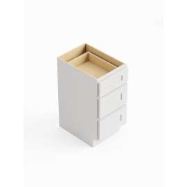 24-in x 21-in x 35-in Ready To Assemble Shaker Vanity Three Drawer Base Cabinet, White
