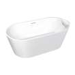 K-AFTM5931-M31 Maris 59-in x 31-in x 23-in Freestanding Acrylic Bathtub Kit With Center Drain And Bath Pillow, White (Matte)