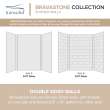 BWK603696-531T Bravastone 60-In X 36-In X 96-In Glue To Wall 3-Piece Shower Wall Kit, White/Grey