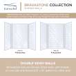 BWK603696-71 Bravastone 60-In X 36-In X 96-In Glue To Wall 3-Piece Shower Wall Kit, Arctic Etch