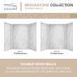 BWK603696-72 Bravastone 60-In X 36-In X 96-In Glue To Wall 3-Piece Shower Wall Kit, Gilded Stream