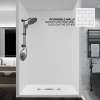 BWK604896-531T Bravastone 60-In X 48-In X 96-In Glue To Wall 3-Piece Shower Wall Kit, White/Grey