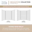 BWK604896-531T Bravastone 60-In X 48-In X 96-In Glue To Wall 3-Piece Shower Wall Kit, White/Grey