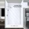 BWK604896-71 Bravastone 60-In X 48-In X 96-In Glue To Wall 3-Piece Shower Wall Kit, Arctic Etch