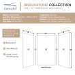 BWK604896-531T Bravastone 60-In X 48-In X 96-In Glue To Wall 3-Piece Shower Wall Kit, White/Grey