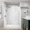 BWK606096-72 Bravastone 60-In X 60-In X 96-In Glue To Wall 3-Piece Shower Wall Kit, Gilded Stream