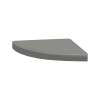 15-in x 15-in x 3-in Solid Surface Curved Corner Shower Seat, Dark Grey, CCS1515-40