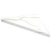 9-in x 9-in x 1-in Solid Surface Corner Shelf/Footrest With Stainless Steel Dowel Pins, Gilded Stream, CS99SS-72