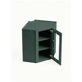 24 in. x 36 in. Ready to Assemble Easy Reach Wall Cabinet with Remington Frame Clear Glass Door, Green, DCW2436GD-RTA-FR01-GR-C