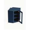24 in. x 30 in. Ready to Assemble Easy Reach Wall Cabinet with Remington Frame Clear Glass Door, Navy Blue, DCW2430GD-RTA-FR01-NB-C