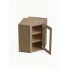 24 in. x 30 in. Ready to Assemble Easy Reach Wall Cabinet with Remington Frame Clear Glass Door, Tan Wood, DCW2430GD-RTA-FR01-TW-C