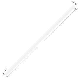 EM981-01 1-in x 1.87-in x 98-in Transition Edge Molding, White