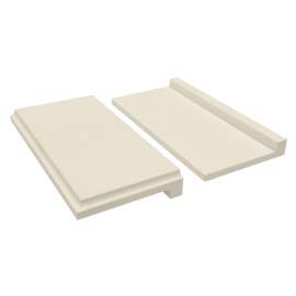 8-in x 4-in x 1-in Solid Surface Shower Shelf Kit, Cameo/Biscuit, ESSK8-02