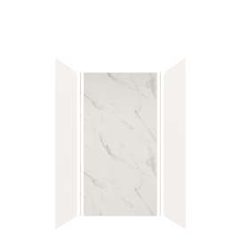 Expressions 36-in x 36-in x 72-in Glue to Wall 3-Piece Shower Kit, White / Bianca, EWK363672-3141