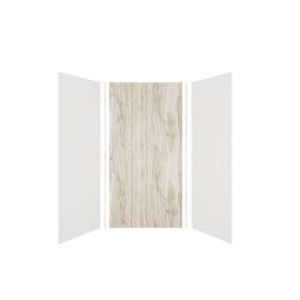 Expressions 48-in x 36-in x 96-in Glue to Wall 3-Piece Shower Kit, White / Sorento, EWK483696-3143