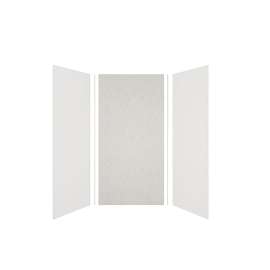Expressions 48-in x 36-in x 96-in Glue to Wall 3-Piece Shower Kit, White / Sea Fog, EWK483696-3144