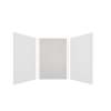 Expressions 48-in x 48-in x 72-in Glue to Wall 3-Piece Shower Kit, White / Sea Fog, EWK484872-3144