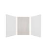 Expressions 48-in x 48-in x 72-in Glue to Wall 3-Piece Shower Kit, White / Bleached Oak, EWK484872-3145