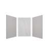 Expressions 48-in x 48-in x 72-in Glue to Wall 3-Piece Shower Kit, Grey / Bianca, EWK484872-3941