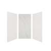 Expressions 48-in x 48-in x 96-in Glue to Wall 3-Piece Shower Kit, White / Bianca, EWK484896-3141