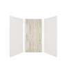 Expressions 48-in x 48-in x 96-in Glue to Wall 3-Piece Shower Kit, White / Sorento, EWK484896-3143