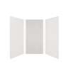 Expressions 48-in x 48-in x 96-in Glue to Wall 3-Piece Shower Kit, White / Sea Fog, EWK484896-3144