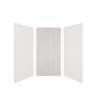 Expressions 48-in x 48-in x 96-in Glue to Wall 3-Piece Shower Kit, White / Bleached Oak, EWK484896-3145