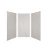 Expressions 48-in x 48-in x 96-in Glue to Wall 3-Piece Shower Kit, Grey / Bianca, EWK484896-3941