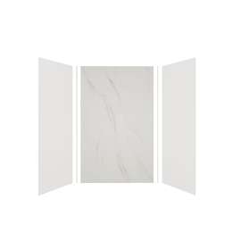 Expressions 60-in x 36-in x 96-in Glue to Wall 3-Piece Shower Kit, White / Bianca, EWK603696-3141