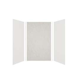 Expressions 60-in x 36-in x 96-in Glue to Wall 3-Piece Shower Kit, White / Sea Fog, EWK603696-3144