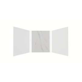 Expressions 60-in x 60-in x 72-in Glue to Wall 3-Piece Shower Kit, White / Bianca, EWK606072-3141