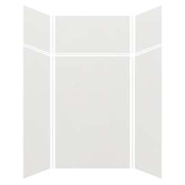 Expressions 48-in x 48-in x 96-in Glue to Wall 3-Piece Shower Kit, Grey, EWKX48487224-39