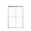 FBPT487008F-J-BN Frederick 45.75-47 in. W x 70 in. H Semi-Frameless Bypass Shower Door in Brushed Stainless with Frosted Glass