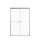 FBPT487008F-J-BN Frederick 45.75-47 in. W x 70 in. H Semi-Frameless Bypass Shower Door in Brushed Stainless with Frosted Glass