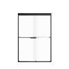 FBPT487008F-J-MB Frederick 45.75-47 in. W x 70 in. H Semi-Frameless Bypass Shower Door in Matte Black with Frosted Glass