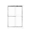 FBPT487008F-S-BN Frederick 45.75-47 in. W x 70 in. H Semi-Frameless Bypass Shower Door in Brushed Stainless with Frosted Glass