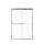 FBPT487008F-S-BN Frederick 45.75-47 in. W x 70 in. H Semi-Frameless Bypass Shower Door in Brushed Stainless with Frosted Glass