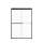 FBPT487008F-S-MB Frederick 45.75-47 in. W x 70 in. H Semi-Frameless Bypass Shower Door in Matte Black with Frosted Glass