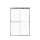 FBPT487008F-T-PC Frederick 45.75-47 in. W x 70 in. H Semi-Frameless Bypass Shower Door in Polished Chrome with Frosted Glass 