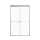 FBPT487608F-J-BN Frederick 45.75-47 in. W x 76 in. H Semi-Frameless Bypass Shower Door in Brushed Stainless with Frosted Glass